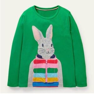 MINI BODEN Green Pepper Bunny Long Sleeve Cotton Tea Save Our Seas